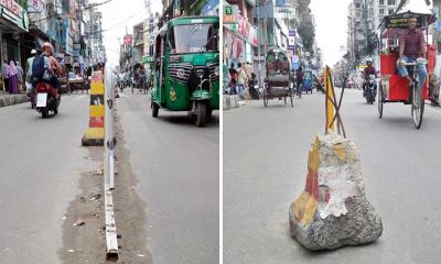 সড়কে ডিভাইডার যেন মৃত্যুপুরী