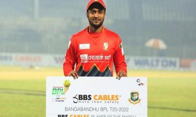 বিপিএলে সাকিবের পারফরম্যান্সে উচ্ছ্বসিত কেকেআর