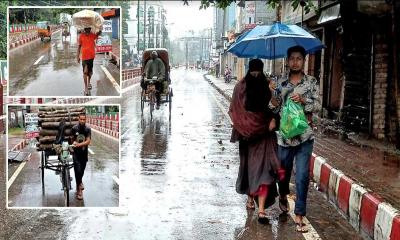 বরিশালে টানা ৩ দিনের বৃষ্টিতে জনজীবন বিপর্যস্ত