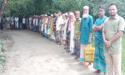 দোয়ারাবাজারে কবরস্থানের জমির রেকর্ড ফিরে পেতে মানববন্ধন