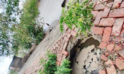 শ্যামনগর চুনানদীর বেড়িবাঁধে ফাঁটল