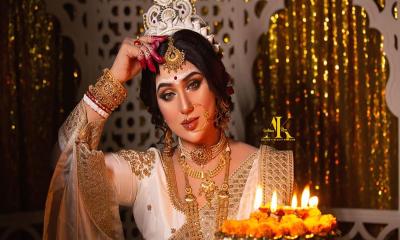 নববধূ সাজে অপু ঝড়