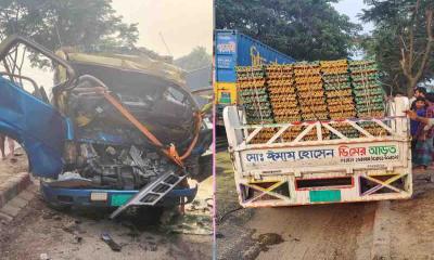 ফেনীতে ডিম বোঝাই পিকআপ দুর্ঘটনায় চালক-হেলপার নিহত