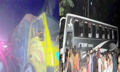 পলাশবাড়ীতে কোচ-ট্রাকের মুখোমুখি সংঘর্ষ: চালক নিহত