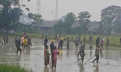 ভৈরবে  দুই গ্রামবাসীর সংঘর্ষে আহত ২৫,  বাড়িঘর ভাংচুর