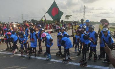 কলাপাড়ায় রোলার ষ্কেটিং ম্যারাথন প্রতিযোগীতা অনুষ্ঠিত