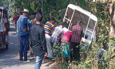 নলছিটিতে লেগুনা গাড়ি খাদে পড়ে আহত ৬