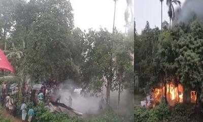 কালিয়াকৈরের বেনুপুর বাজারে আগুন, ১ ঘণ্টার চেষ্টায় নিয়ন্ত্রণে
