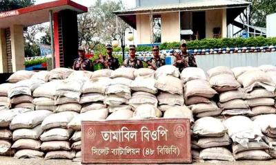 সিলেট সীমান্তে বিপুল পরিমাণ মাদক জব্দ, আটক-১