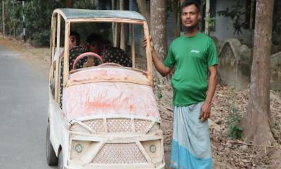 টাইলস মিস্ত্রি বানালো জিপ গাড়ি: ১ লাখ টাকায় চমক