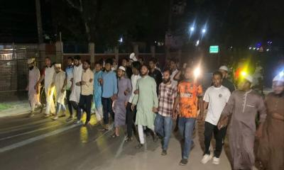 আওয়ামী লীগ নিষিদ্ধে চুয়াডাঙ্গায় ছাত্রসমাজের আনন্দ মিছিল