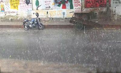 তীব্র গরমের পর রাঙামাটিতে স্বস্তির বৃষ্টি
