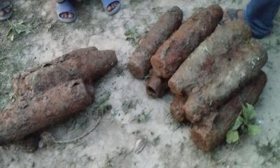যমুনার তীরে ১১টি মর্টার শেল উদ্ধার