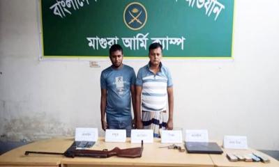 সেনাবাহিনীর অভিযানে নেতাসহ দুই ‘চাঁদাবাজ’ আটক