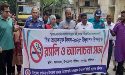 তামাক দ্রব্যের ব্যবহার নিয়ন্ত্রণে বাবুগঞ্জে র‍্যালি ও সভা