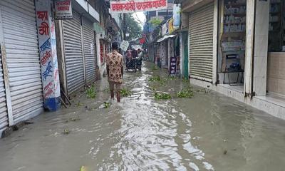 বাগেরহাটে জোয়ারের পানিতে পৌর শহরসহ ২০ গ্রাম প্লাবিত