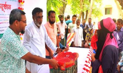 বড়লেখায় সুফলভোগীদের মাঝে হাঁস বিতরণ