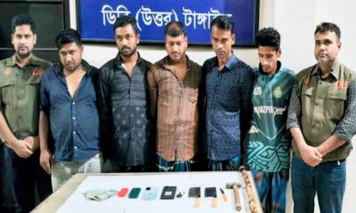 টাঙ্গাইলে আন্তঃজেলা ডাকাত দলের ৫ সদস্য গ্রেপ্তার