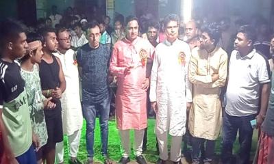 ফরিদপুরে রাতে বৈদ্যুতিক আলোয় হাডুডু প্রতিযোগিতা