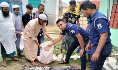 গোসাইরহাটে জব্দ জাটকা ইলিশ এতিমখানায় বিতরণ