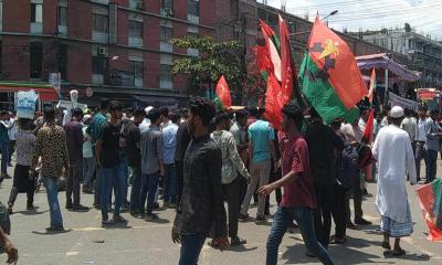 ‘গুলিস্তান ব্লকেড’: ইশরাক সমর্থকদের বিক্ষোভ