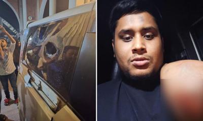 হাসনাত আব্দুল্লাহর গাড়িতে হামলা