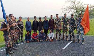 ভারতে আটক ৯ বাংলাদেশিকে বিজিবির কাছে হস্তান্তর