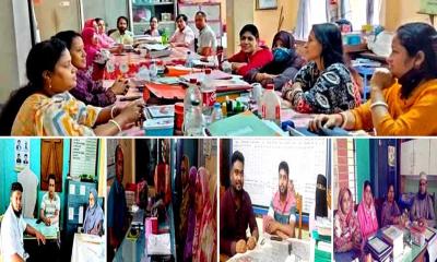 সিলেটে ক্লাস ফেলে কর্মবিরতিতে প্রাথমিকের শিক্ষকরা