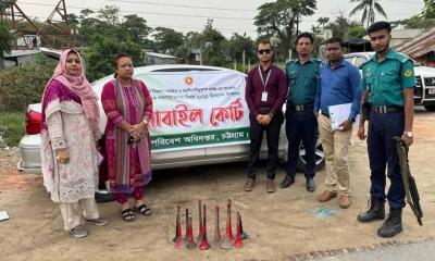 কর্ণফুলীতে অভিযানে ৭ যানবাহনকে জরিমানা