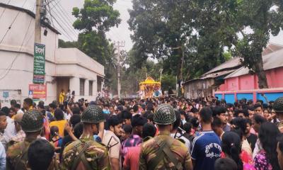 কুড়িগ্রামে কঠোর নিরাপত্তায় রথযাত্রা উদযাপন