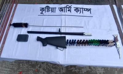 সেনাবাহিনী-পুলিশের যৌথ অভিযানে আগ্নেয়াস্ত্রের বিচ্ছিন্ন অংশ উদ্ধার