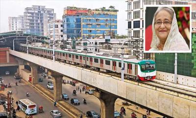 আগামীকাল মেট্রোরেলের আগারগাঁও-মতিঝিল অংশ উদ্বোধন করবেন প্রধানমন্ত্রী