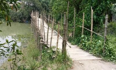 ঝুঁকিপূর্ণ সেতুই একমাত্র ভরসা, নাগরপুরে চরম ভোগান্তি