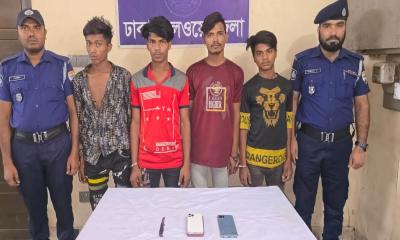 রেলওয়ে পুলিশের বিশেষ অভিযানে ৪ ছিনতাইকারী গ্রেপ্তার