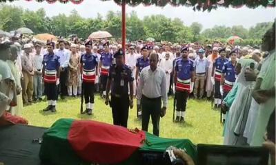চুয়াডাঙ্গার সাবেক এমপি ছেলুনকে শ্রদ্ধা, শোক ও রাষ্ট্রীয় সম্মানে বিদায়