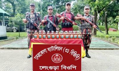 কলমাকান্দায় ৭৭ বোতল ভারতীয় মদ জব্দ