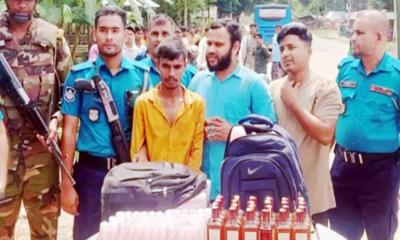সিলেটে ভারতীয় মদ ও লোশনসহ তিনজন গ্রেফতার