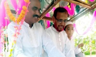 কটিয়াদীতে ঘোড়ার গাড়িতে শিক্ষককে রাজকীয় বিদায়