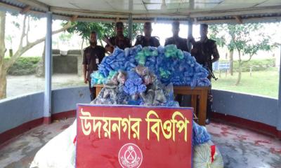 দৌলতপুর সীমান্তে বিজিবির টানা অভিযানে ২১ লাখ টাকার কারেন্ট জাল ও মাদক জব্দ
