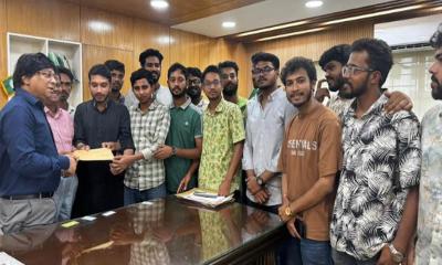 সীমানা প্রাচীর, প্রধান ফটক ও নতুন হল নির্মাণের দাবিতে ছাত্রদলের স্মারকলিপি