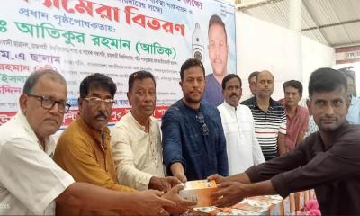 নাগরপুরে দুর্গাপূজা উপলক্ষে মন্দিরে আইপি ক্যামেরা বিতরণ