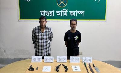 মাগুরায় সাবেক আওয়ামী লীগ নেতা সহ গ্রেফতার ২, বিপুল অস্ত্র উদ্ধার