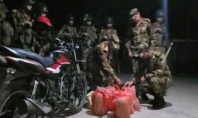 কুড়িগ্রামে সেনাবাহিনীর অভিযানে ১ মণ গাঁজা উদ্ধার