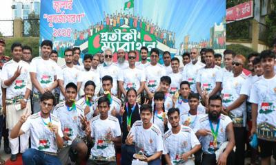 জুলাই দিবস উপলক্ষে বরিশালে প্রতীকী ম্যারাথন প্রতিযোগিতা