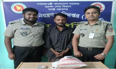রাজবাড়ীতে এক কেজি গাঁজাসহ মাদক ব্যবসায়ী গ্রেপ্তার