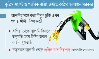 দেশে জ্বালানি তেলের মজুত পর্যাপ্ত