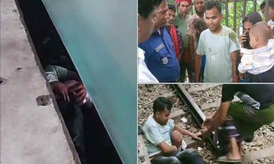 ভৈরবে চলন্ত ট্রেনের নিচে পড়েও অলৌকিকভাবে প্রাণে বাঁচলেন বাবা-ছেলে