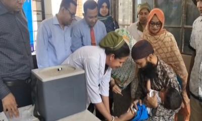 মাদারীপুরে জরুরি হাম টিকাদান কর্মসূচির উদ্বোধন