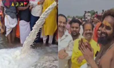 ভারতে ধর্মীয় আচারের নামে নদীতে ঢালা হলো ১১ হাজার লিটার দুধ