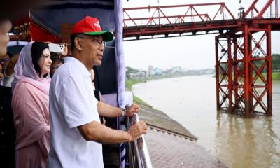সিলেটে মেগা খাল খনন প্রকল্পের ভিত্তিপ্রস্তর স্থাপন করলেন প্রধানমন্ত্রী
